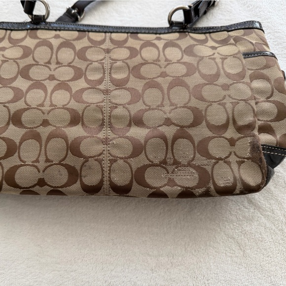 GUC COACH monogram Khaki/brown canvas tote bag - Picture 14 of 14